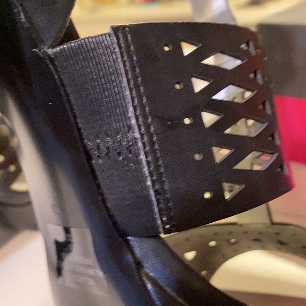 Guess Triangle Open-Toed Buckled/Zippered Heels - image 7